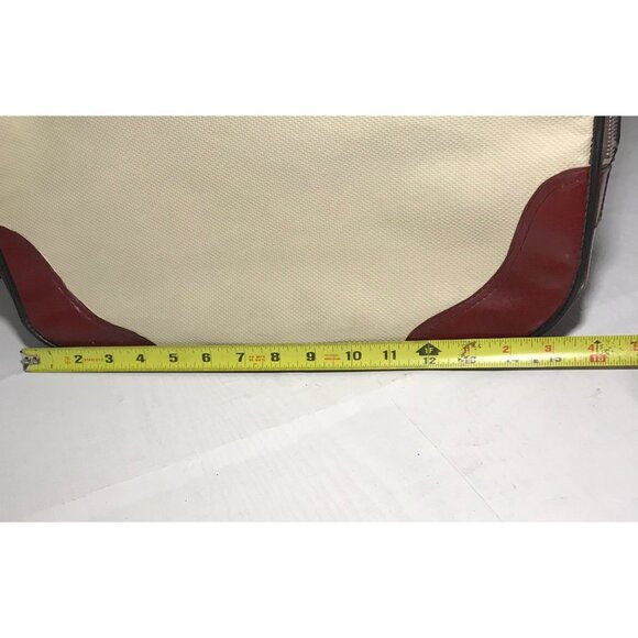 Vintage Icritex Red & White Vinyl Travel Case Suitcase - Picture 4 of 10